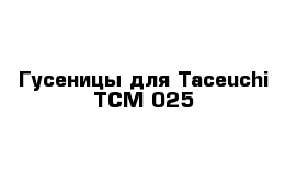 Гусеницы для Taceuchi TCM 025